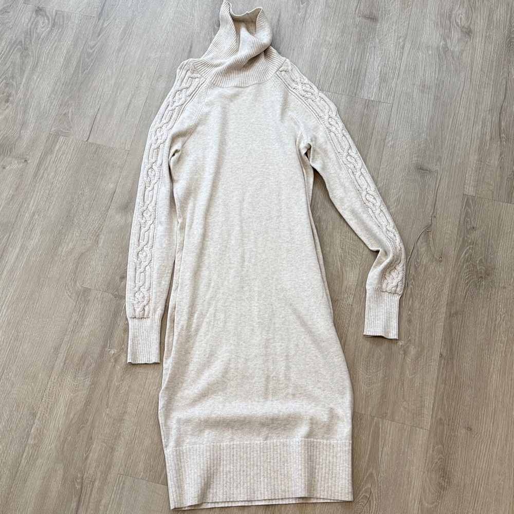 Moda International Cream Turtleneck Sweater